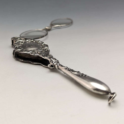 Late 19th Century American Antique Sterling Silver Roniette Portable Folding Glasses