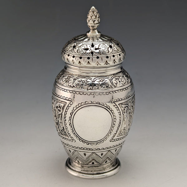 1871 British Vintage Sterling Silver Pepperette Condiment Condiment 58g Walter & John Barnard