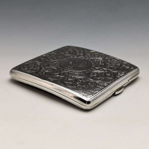 1898 British Antique Sterling Silver Cigarette Case 96g George Unite