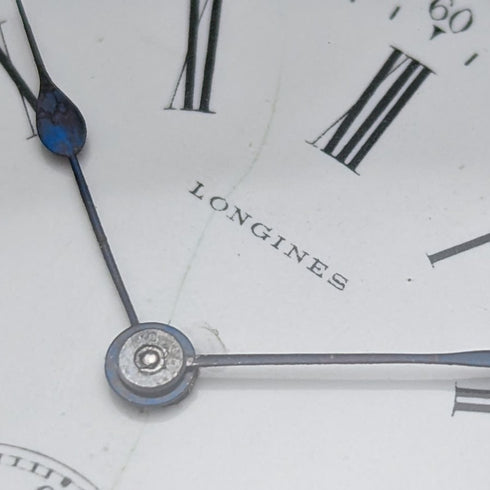 1897年頃 アンティーク ロンジン 懐中時計 クリスタルパック オープンフェース 動作良好