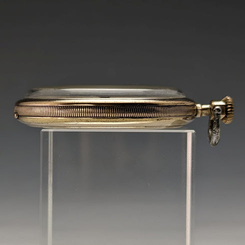 古董瑞士 LANCO 懷錶裝飾藝術鍍金錶殼狀況良好