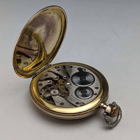 Antique Swiss LANCO pocket watch Art Deco gold plated case in good working order