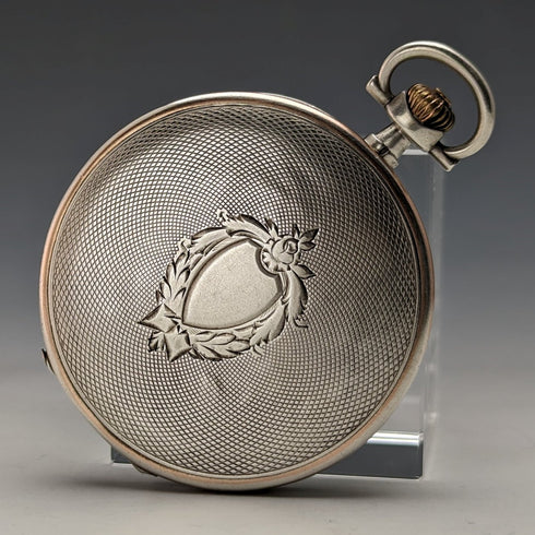 Circa 1915 Antique Omega pocket watch Silver thin hunter case Good working condition