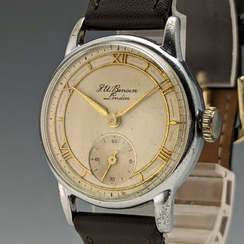 英國復古 JW Benson 手錶 SMITH 機芯 Denison 錶殼運作良好