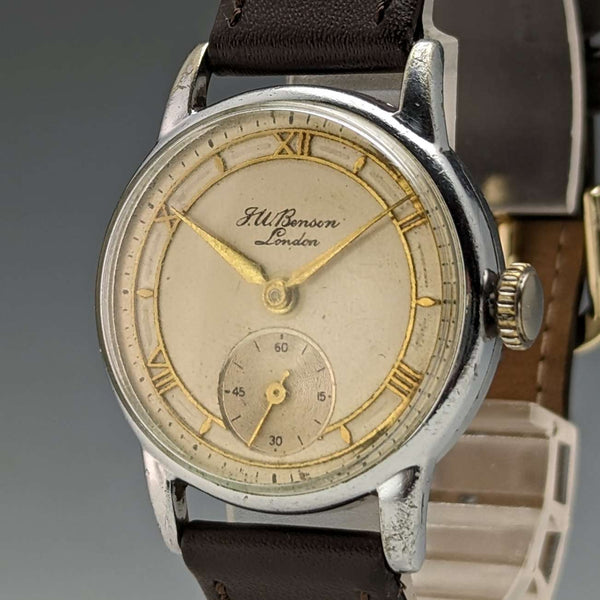 英國復古 JW Benson 手錶 SMITH 機芯 Denison 錶殼運作良好