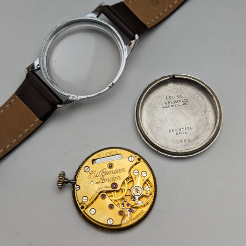英國復古 JW Benson 手錶 SMITH 機芯 Denison 錶殼運作良好