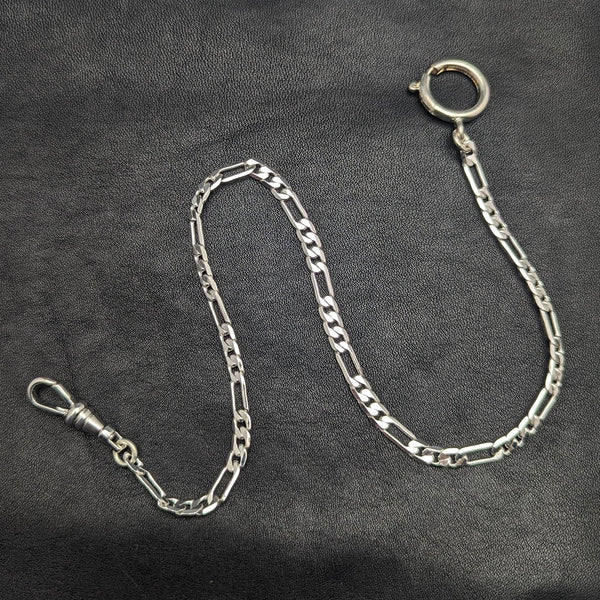 Silver Plated Pull Ring Type Albert Chain Funry Link