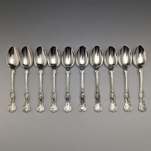 1914 年英國古董純銀茶匙 10 件組 152 克 Mappin & Webb
