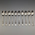 1914 British Antique Sterling Silver Tea Spoons Set of 10 152g Mappin & Webb