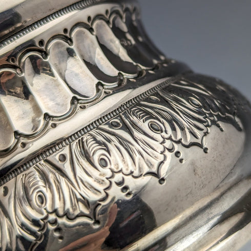 1897 British Antique Sterling Silver Tea Caddy 74g Deakin & Francis