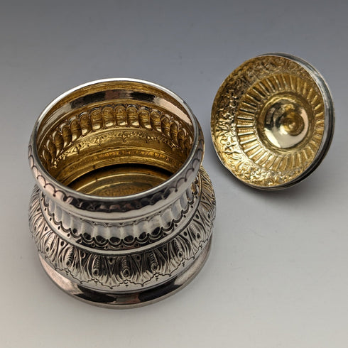 1897 British Antique Sterling Silver Tea Caddy 74g Deakin & Francis