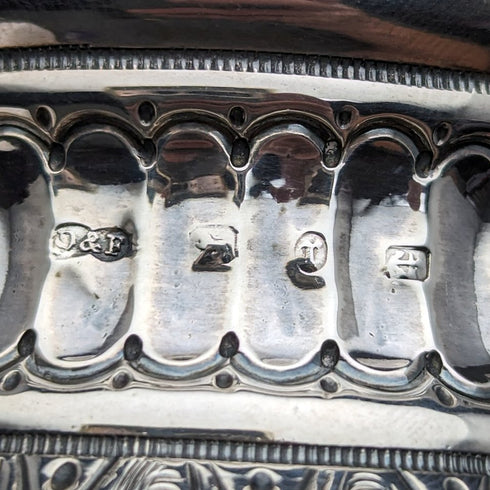 1897 British Antique Sterling Silver Tea Caddy 74g Deakin & Francis