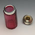 British antique cranberry cut glass & silver plate spice container