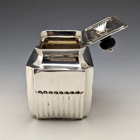 1889年 英国アンティーク 純銀製ティーキャディー 196g Henry Stratford