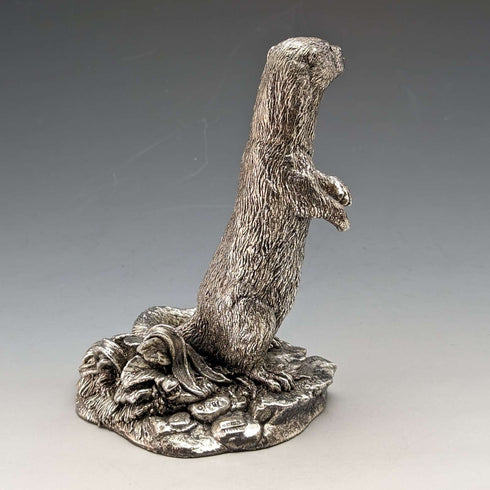 UK Country Artist Company Otter Sterling Silver Sculpture Figurine Height 127mm
