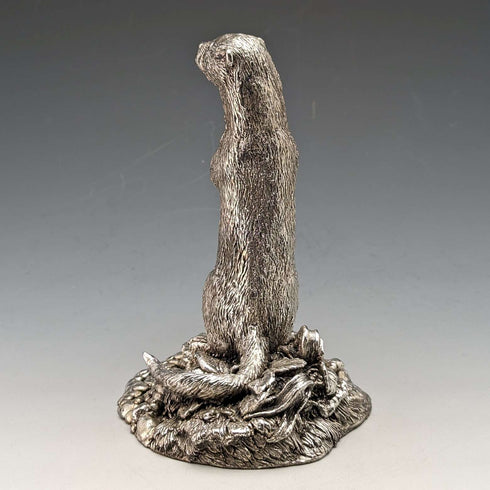 UK Country Artist Company Otter Sterling Silver Sculpture Figurine Height 127mm