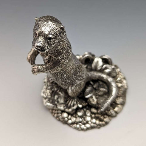UK Country Artist Company Otter Sterling Silver Sculpture Figurine Height 127mm