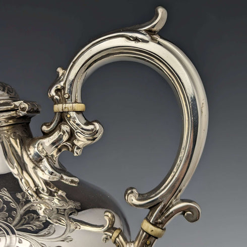 1872 British Antique Silver Plated Teapot Elkington & Co