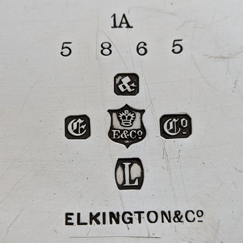 1872年 英国アンティーク シルバープレート製 ティーポット Elkington&Co