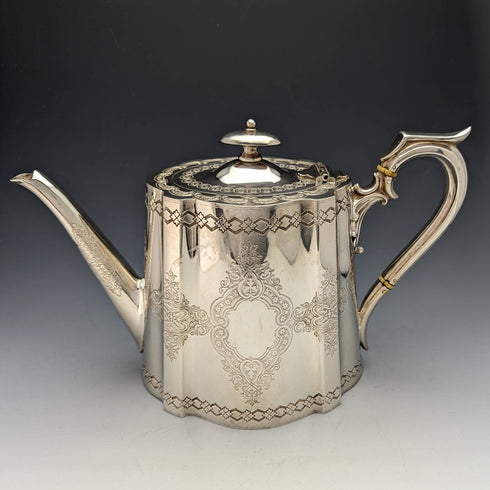 1880年頃 英国アンティーク シルバープレート製 ティーセット Fenton Bros