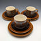 Circa 1977 Hornsea, UK BRONTE teacup trio 3 sets