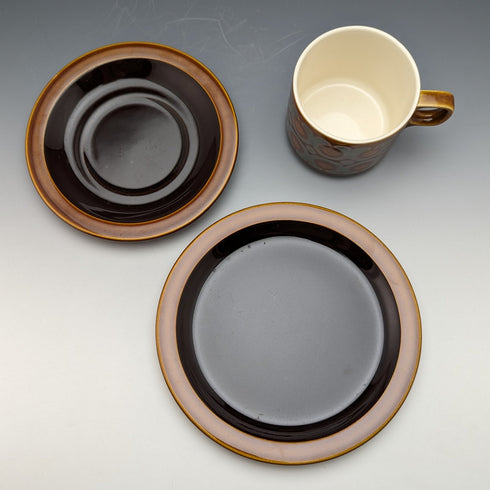 1977年頃 英国ホーンジー(Hornsea) BRONTE ティーカップトリオ 3セット