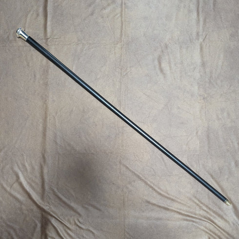 1924 年英國復古男手杖純銀圓柄黑軸 91.5 厘米
