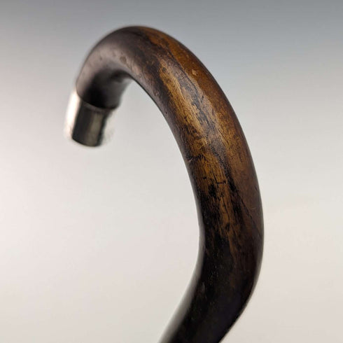 1931 年英國復古男士手杖,純銀裝飾,棕色軸,92 厘米