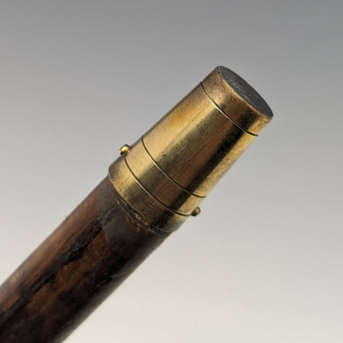 1931 年英國復古男士手杖,純銀裝飾,棕色軸,92 厘米