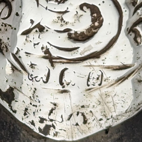 1921 年英國古董男士手杖純銀裝飾黑軸 92 厘米