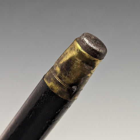 1921 年英國古董男士手杖純銀裝飾黑軸 92 厘米