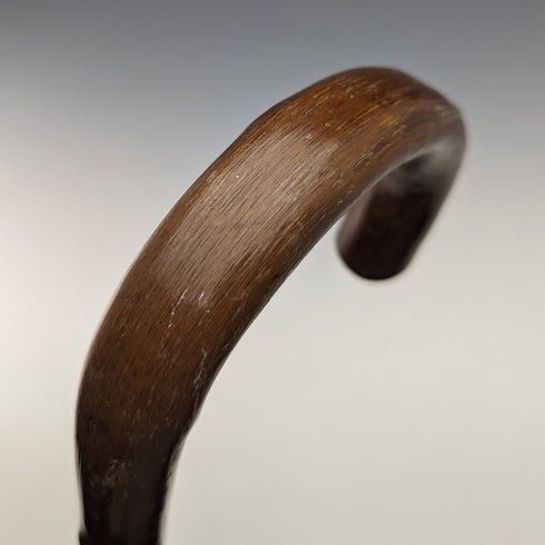 復古男式歐洲旅遊手杖棕色軸 90 厘米