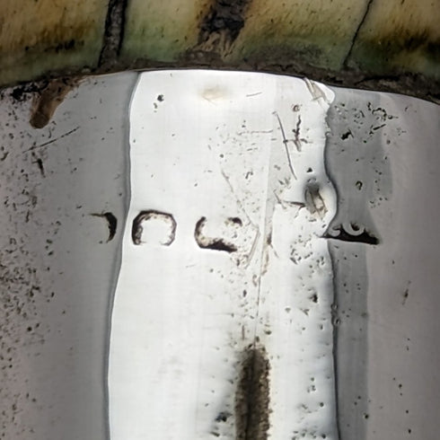 約 1900 年英國古董男士手杖純銀裝飾鹿角手柄棕色軸 85.5 厘米