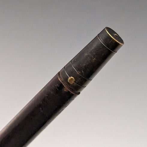 約 1900 年英國古董男士手杖純銀裝飾鹿角手柄棕色軸 85.5 厘米