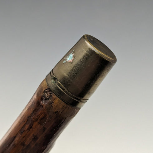 British Vintage Men's Cane Antler Handle Brown Shaft 94cm