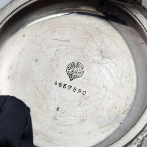 1915年頃 アンティーク オメガ 懐中時計 大型58mm 鉄道時計 動作良好