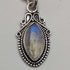 1929 British Vintage Sterling Silver Albert Chain 48g Moonstone Fob