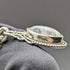 1929 British Vintage Sterling Silver Albert Chain 48g Moonstone Fob