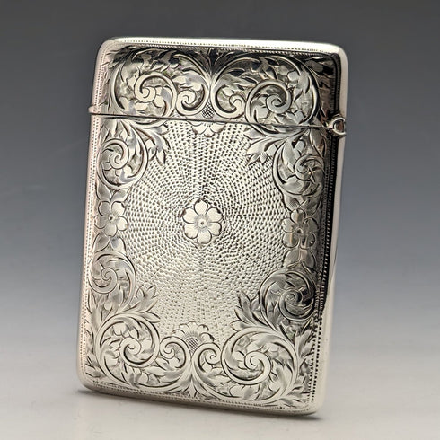 1905年 英国アンティーク 純銀製カードケース 82g Joseph Gloster