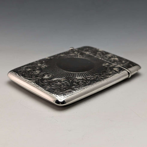1905 British Antique Sterling Silver Card Case 82g Joseph Gloster