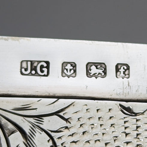 1905年 英国アンティーク 純銀製カードケース 82g Joseph Gloster