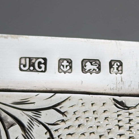 1905 British Antique Sterling Silver Card Case 82g Joseph Gloster