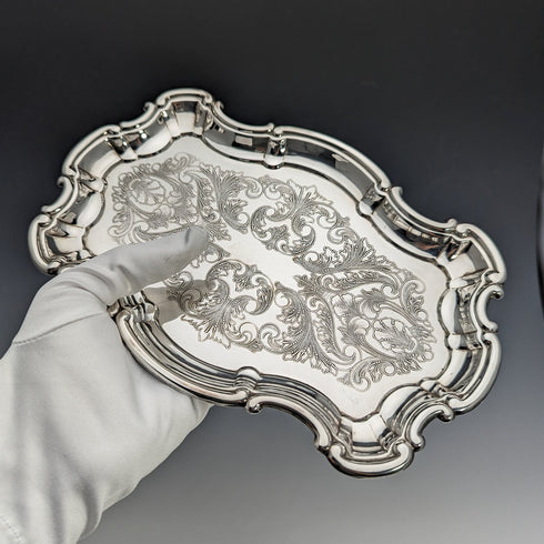 British Vintage Silver Plated Pen Tray Yeoman