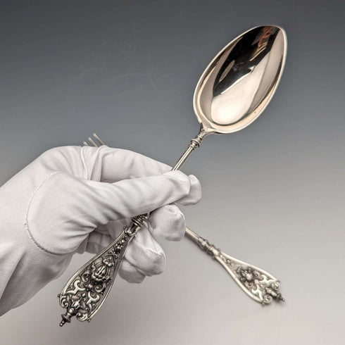 Circa 1900 Made in Germany Continental Silver Table Fork & Spoon