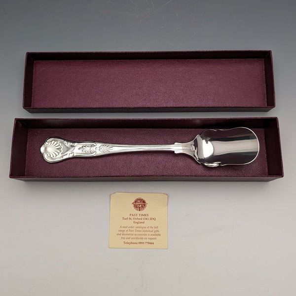 British Vintage Silver Plated Fruit Spoon Past Times Paper Box