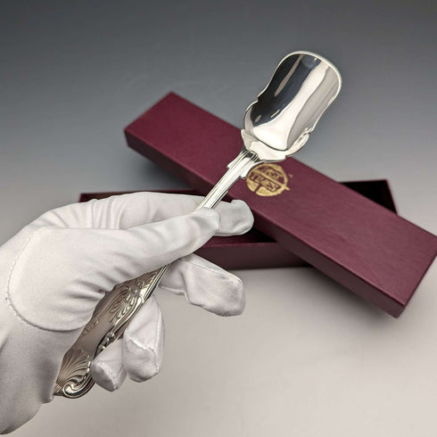 British Vintage Silver Plated Fruit Spoon Past Times Paper Box