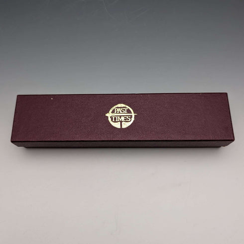 British Vintage Silver Plated Cranberry Spoon Past Times Paper Box