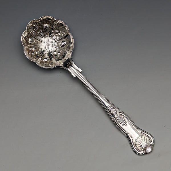 British Vintage Silver Plated Cranberry Spoon Past Times Paper Box