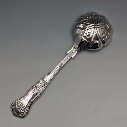 British Vintage Silver Plated Cranberry Spoon Past Times Paper Box