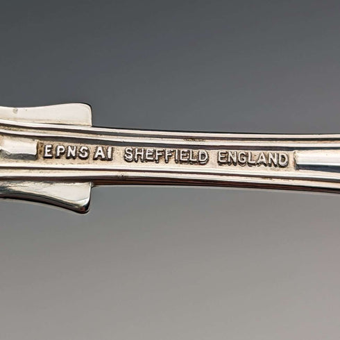 British Vintage Silver Plated Cranberry Spoon Past Times Paper Box